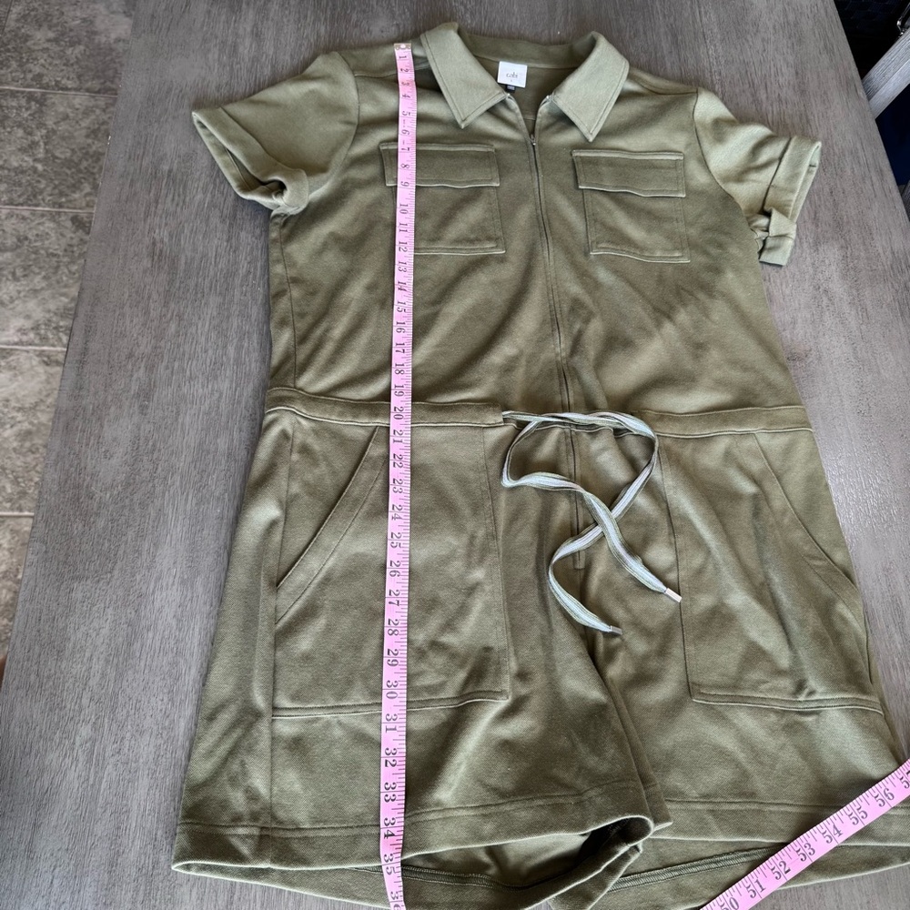 CAbi Olive Green Squad Romper Jumpsuit Onesie L - Picture 12 of 13